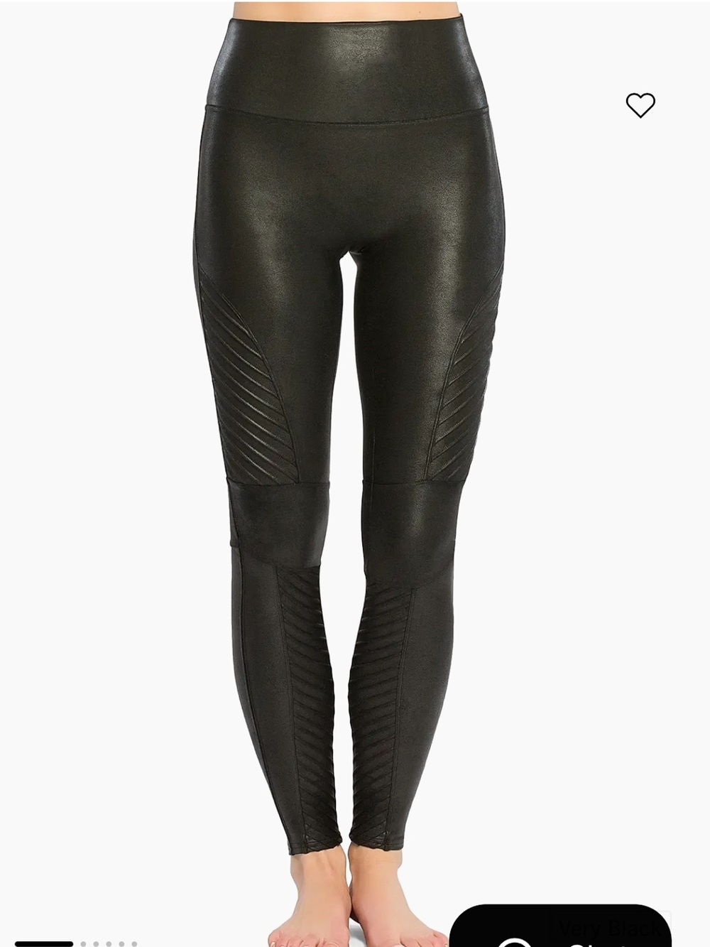 Spanx/Moto Leggings/Black/Sz M/Very Good